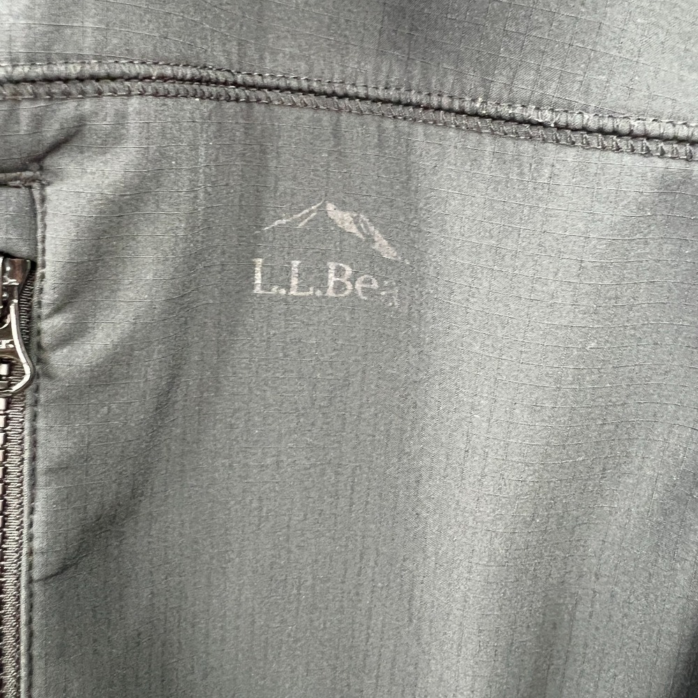 L.L. Bean softshell full zip front lightweight jacket black gray‎ XL Tall XLT - Picture 4 of 11
